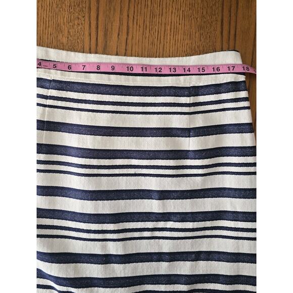 De Collection Blue & White Strip Pencil Skirt W/Grommets - Picture 4 of 8